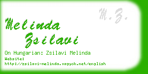 melinda zsilavi business card